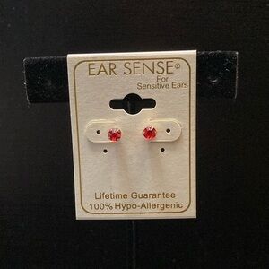 Red Crystal Stud Earrings